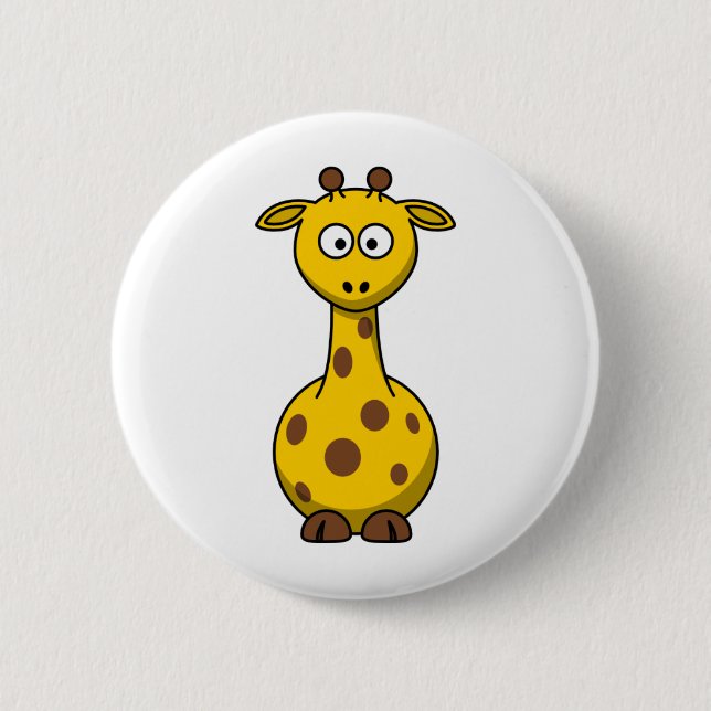 Badge Rond 5 Cm Girafe mignonne de bande dessinée (Devant)