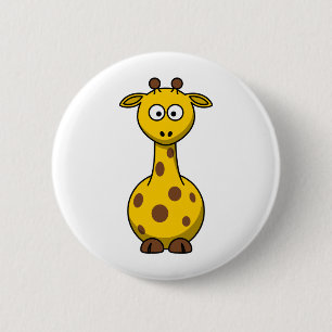 Badge Rond 5 Cm Girafe mignonne de bande dessinée