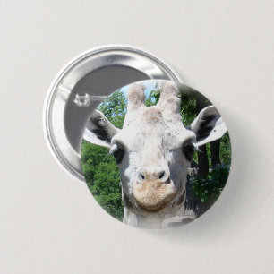 Badge Rond 5 Cm Girafe souriante