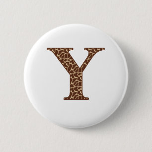 Badge Rond 5 Cm Girafe Y