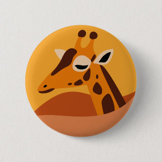 Badge Rond 5 Cm Giraffe