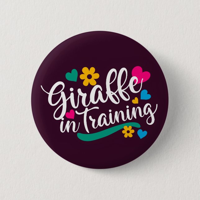 Badge Rond 5 Cm "Giraffe en formation" V2 (Devant)
