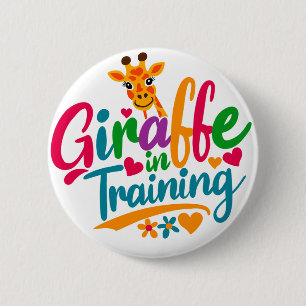 Badge Rond 5 Cm "Giraffe en formation" V2