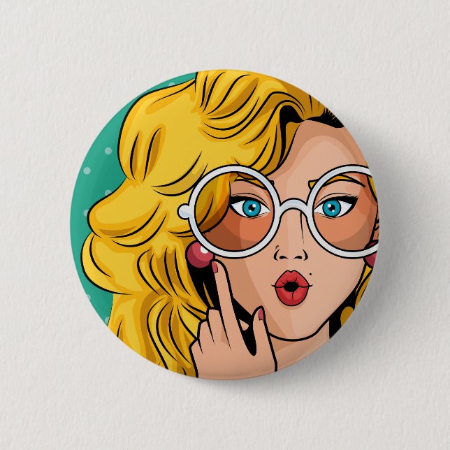 Badge Rond 5 Cm Girl #1 (Devant)