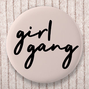 Badge Rond 5 Cm Girl Gang   Le Féminisme Moderne Puissance Fille R