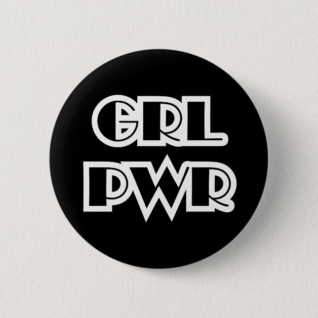 Badge Rond 5 Cm Girl Power (Devant)