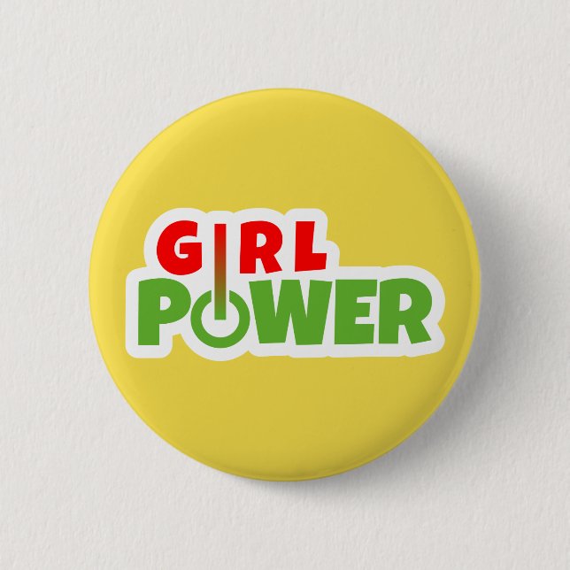 Badge Rond 5 Cm Girl Power (Devant)