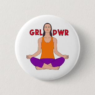 Badge Rond 5 Cm Girl Power