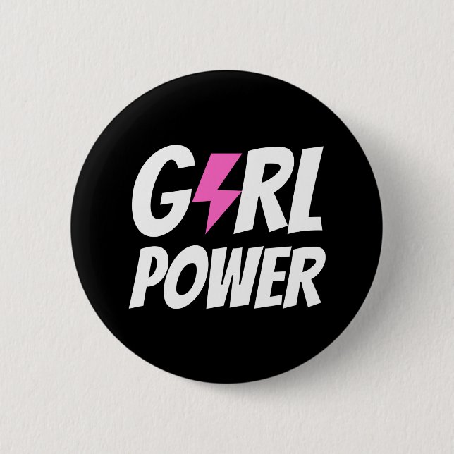 Badge Rond 5 Cm Girl Power (Devant)