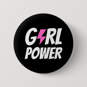 Badge Rond 5 Cm Girl Power