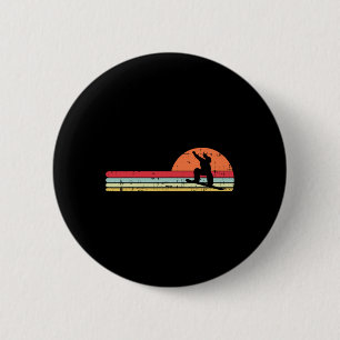 Badge Rond 5 Cm Girl Snowboard Retro Sports d'hiver Snowboard