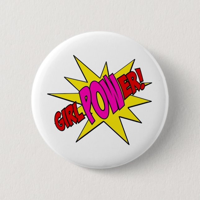 Badge Rond 5 Cm GirlPOWer (Devant)