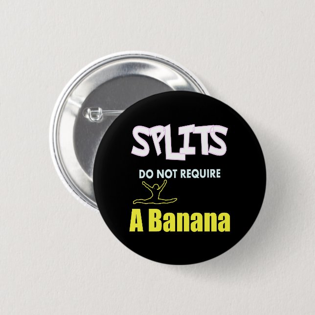 Badge Rond 5 Cm Girls Gymnastique Banana Splits Citation (Devant & derrière)