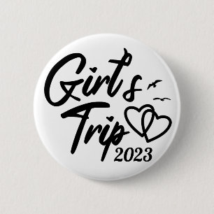 Badge Rond 5 Cm 'Girls Trip 2023' Mignonne, Élégante, Personnalisa