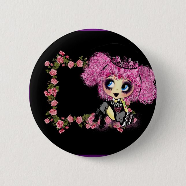 Badge Rond 5 Cm Girly Gifts Harajuku Style fille (Devant)