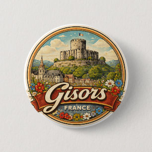 Badge Rond 5 Cm Gisors France
