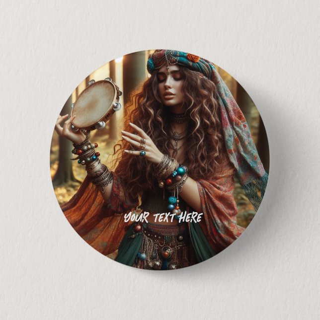 Badge Rond 5 Cm Gitana (Devant)