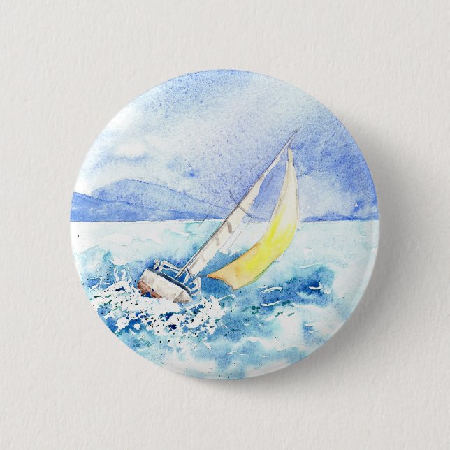 Badge Rond 5 Cm "Gîté au-dessus" du bouton (Devant)