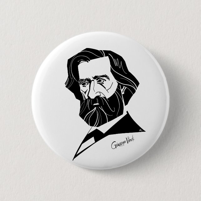 Badge Rond 5 Cm Giuseppe Verdi (Devant)