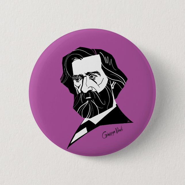 Badge Rond 5 Cm Giuseppe Verdi (Devant)