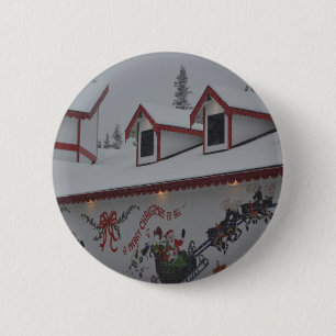 Badge Rond 5 Cm Glace congelée par flocon de neige de neige de
