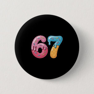 Badge Rond 5 Cm Glace Crème Goutte Six Sept Sports Cool Mème 67 Dr