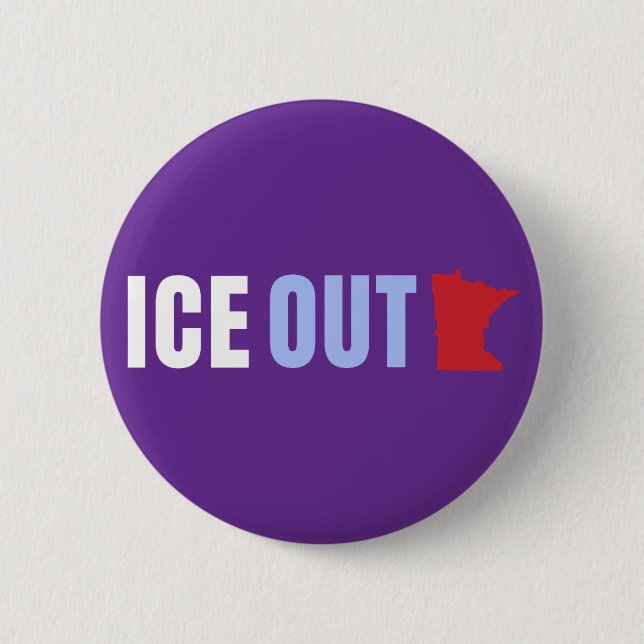 Badge Rond 5 Cm Glace dehors Anti Trump (Devant)