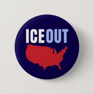 Badge Rond 5 Cm Glacé dehors Anti Trump États-Unis