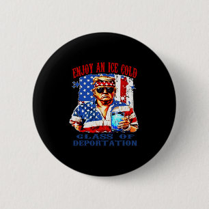 Badge Rond 5 Cm Glace Profitez D'un Verre De Déportation Glacé