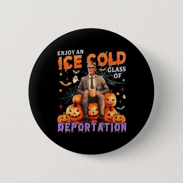Badge Rond 5 Cm Glace Profitez D'Une Glace Froid Gl De Déportation (Devant)