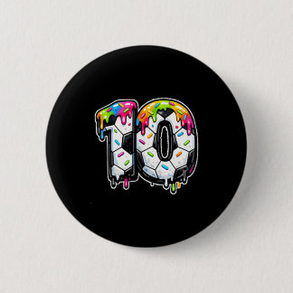 Badge Rond 5 Cm Glace qui coule au football mignon pour garçons en