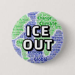 Badge Rond 5 Cm GLACE SORTIE (globe)