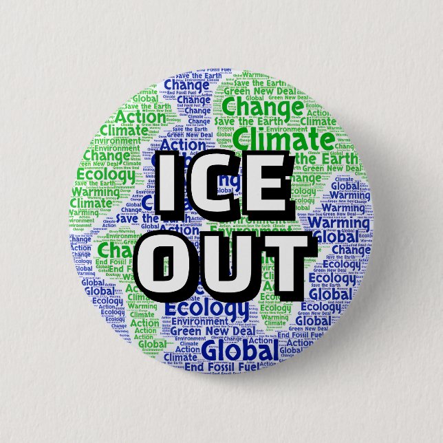 Badge Rond 5 Cm GLACE SORTIE (globe) (Devant)