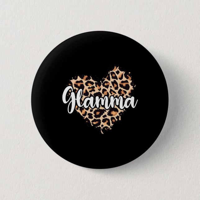 Badge Rond 5 Cm Glamma Leopard (Devant)