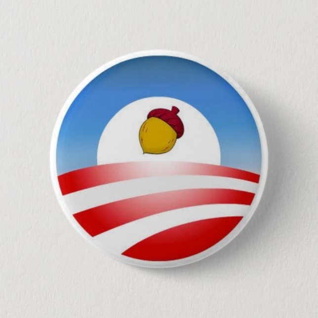 Badge Rond 5 Cm Gland d'Obama (Devant)