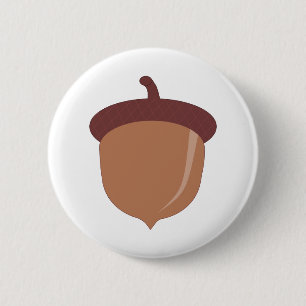 Badge Rond 5 Cm Gland mignon d'automne de bande dessinée