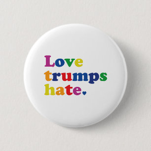 Badge Rond 5 Cm GLBT Love Trump Hate