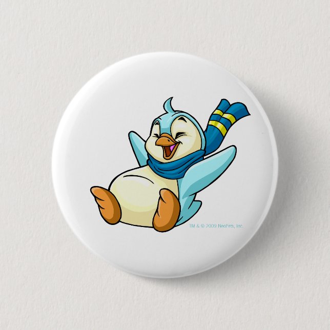 Badge Rond 5 Cm Glissement de Bruce bleu (Devant)