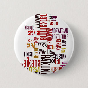 Badge Rond 5 Cm Global Groove : Hakuna Matata dans chaque langue
