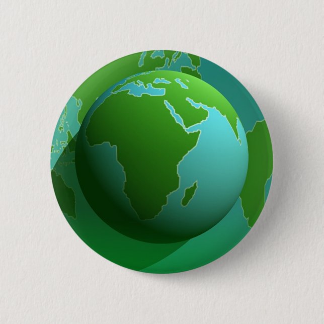 Badge Rond 5 Cm Globe de la terre (Devant)