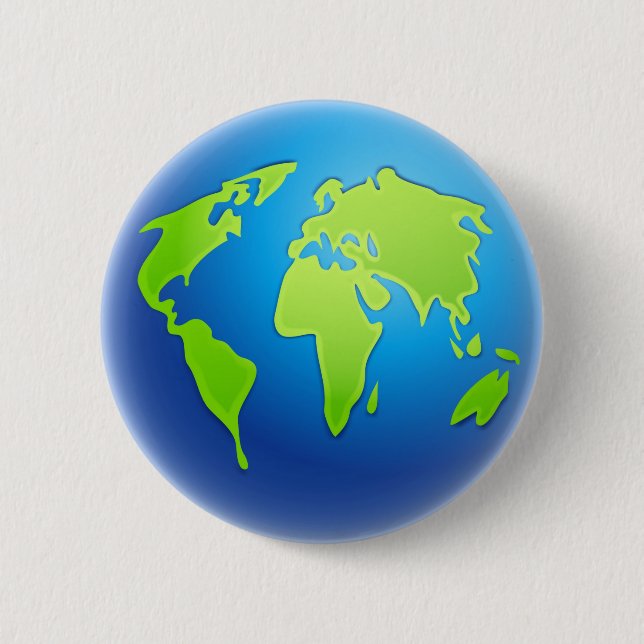Badge Rond 5 Cm Globe du monde (Devant)