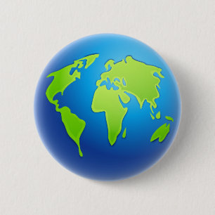 Badge Rond 5 Cm Globe du monde