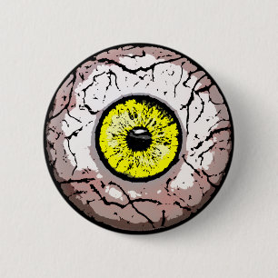 Badge Rond 5 Cm Globe oculaire personnalisable - bouton