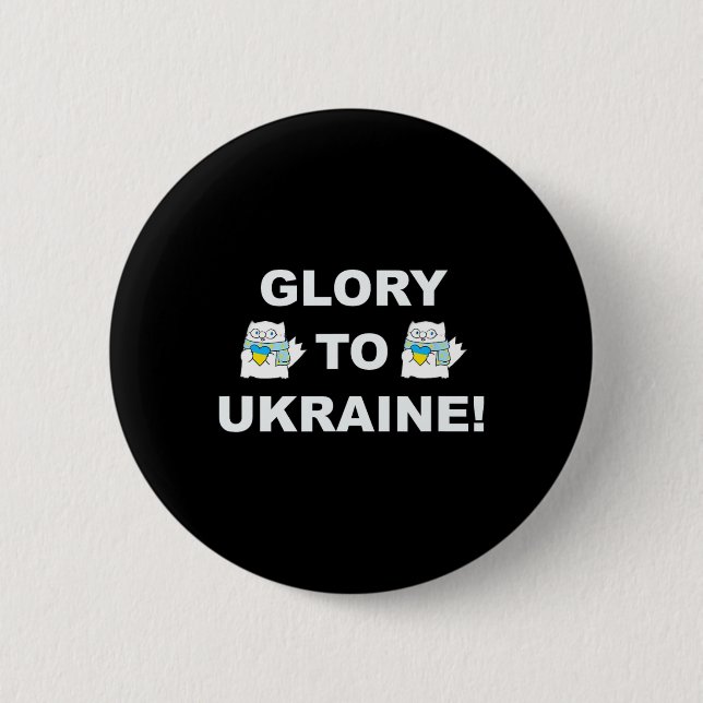 Badge Rond 5 Cm Gloire à l'Ukraine 5  (Devant)