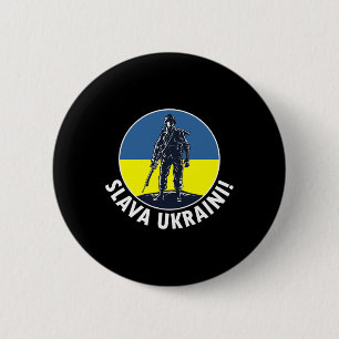 Badge Rond 5 Cm Gloire à l'Ukraine Avec les couleurs du drapeau de