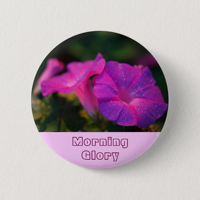 Badge Rond 5 Cm Gloire de matin (Devant)