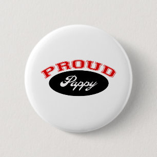 Badge Rond 5 Cm Gluant fier (rouge et noir)