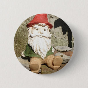 Badge Rond 5 Cm Gnome de jardin