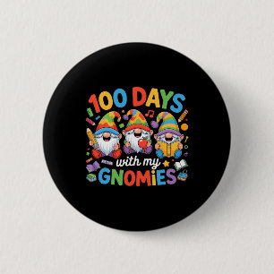 Badge Rond 5 Cm Gnome Enfants Enseignant 100 Jours D'école