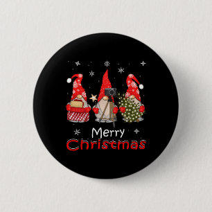 Badge Rond 5 Cm Gnome Famille Noël S Pour Femmes Hommes - Gnomies